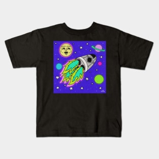 Retro Spaceship Kids T-Shirt